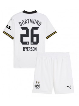 Borussia Dortmund Julian Ryerson #26 Ausweichtrikot für Kinder 2024-25 Kurzarm (+ Kurze Hosen)